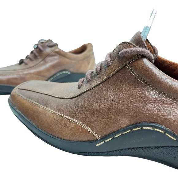 NATURALIZER FEDDRA Brown Tan Genuine Leather Lace Up Casual Shoes Comfort sz 9 N - Picture 10 of 15